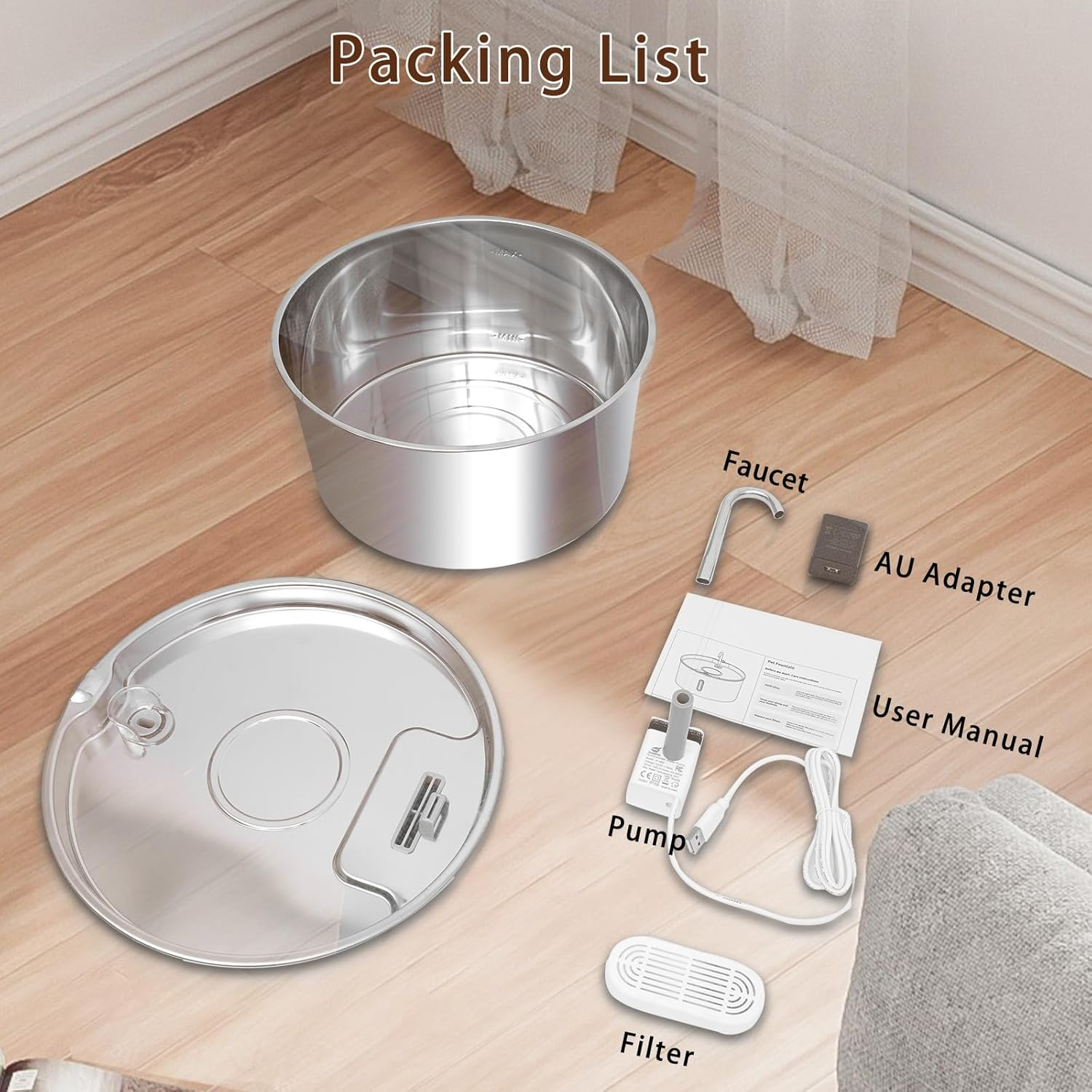 Water Fountain for Large Dogs: 7L/236oz/1.8G