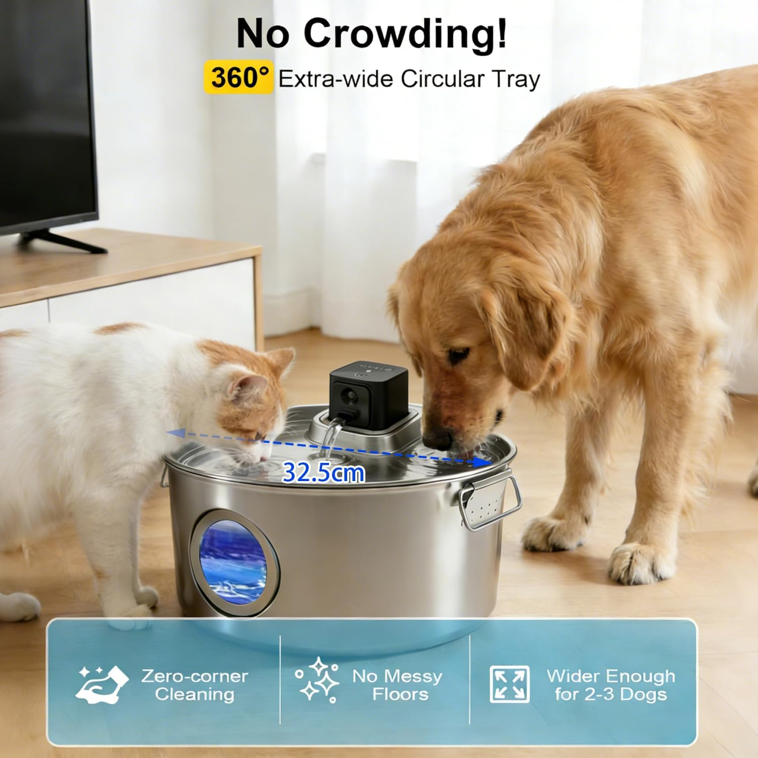 Large Dog Water Fountain 12L/3.2Gal