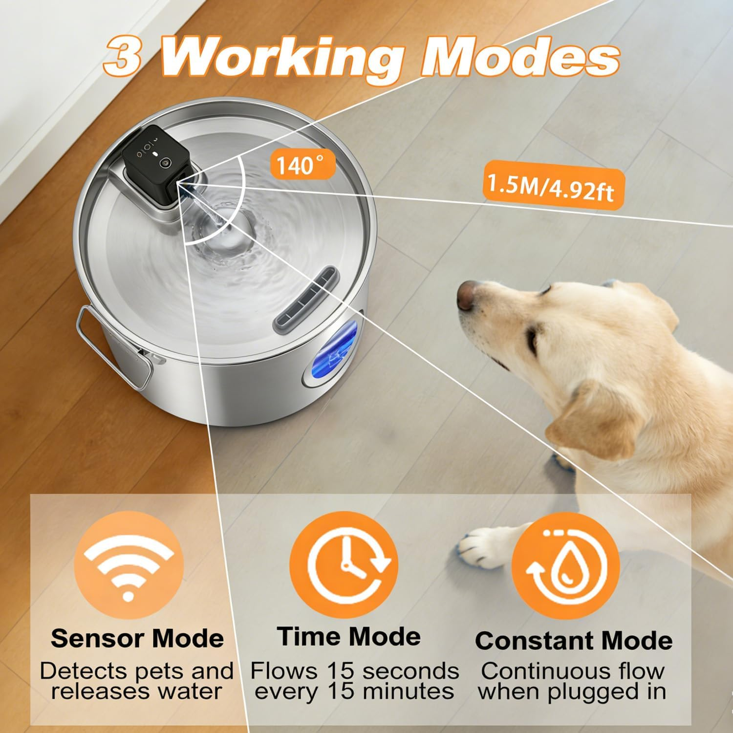 Large Dog Water Fountain 12L/3.2Gal
