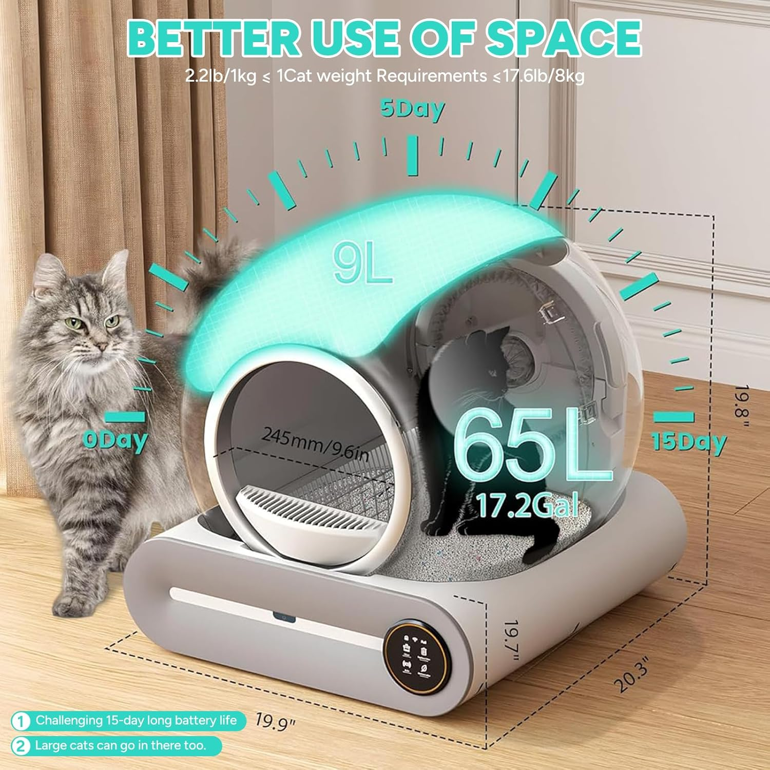 Furever Love Automatic Self-Cleaning Cat Litter Box with APP Control
