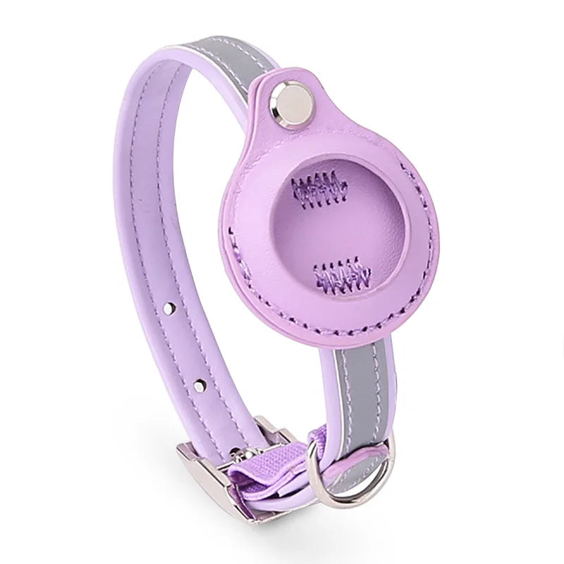 Reflective Leather Cat Collar