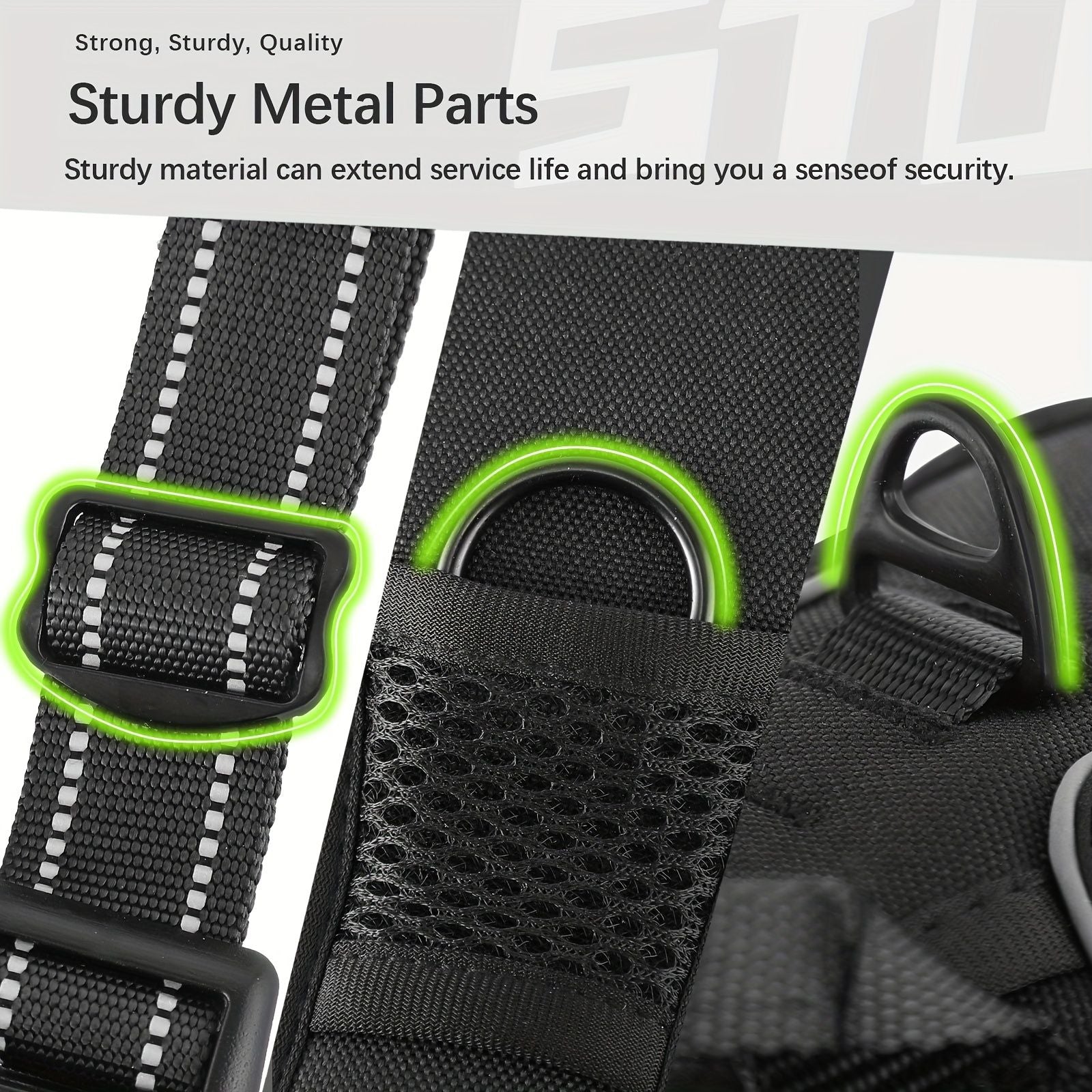 No-Pull Dog Harness | Front & Back Clip, Breathable Mesh, Neck 56–82cm, Chest 78–96cm