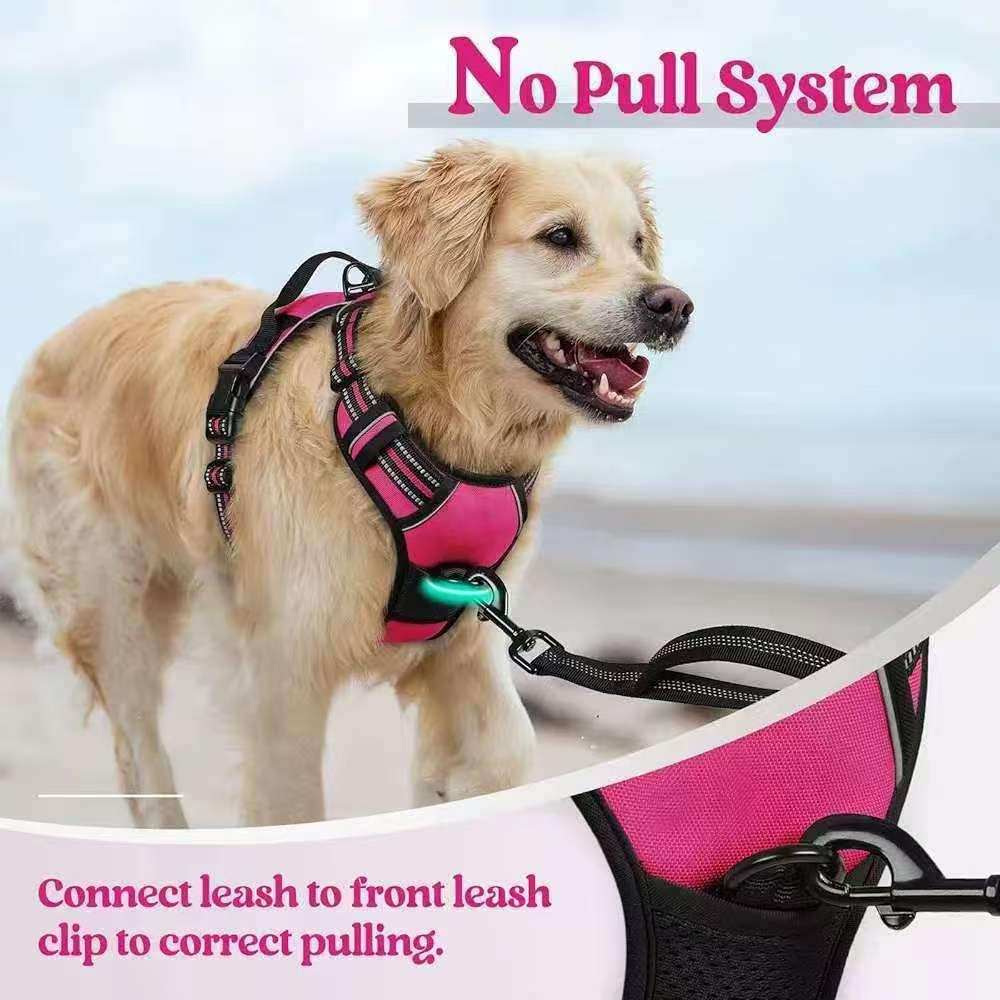 No-Pull Dog Harness | Front & Back Clip, Breathable Mesh, Neck 56–82cm, Chest 78–96cm
