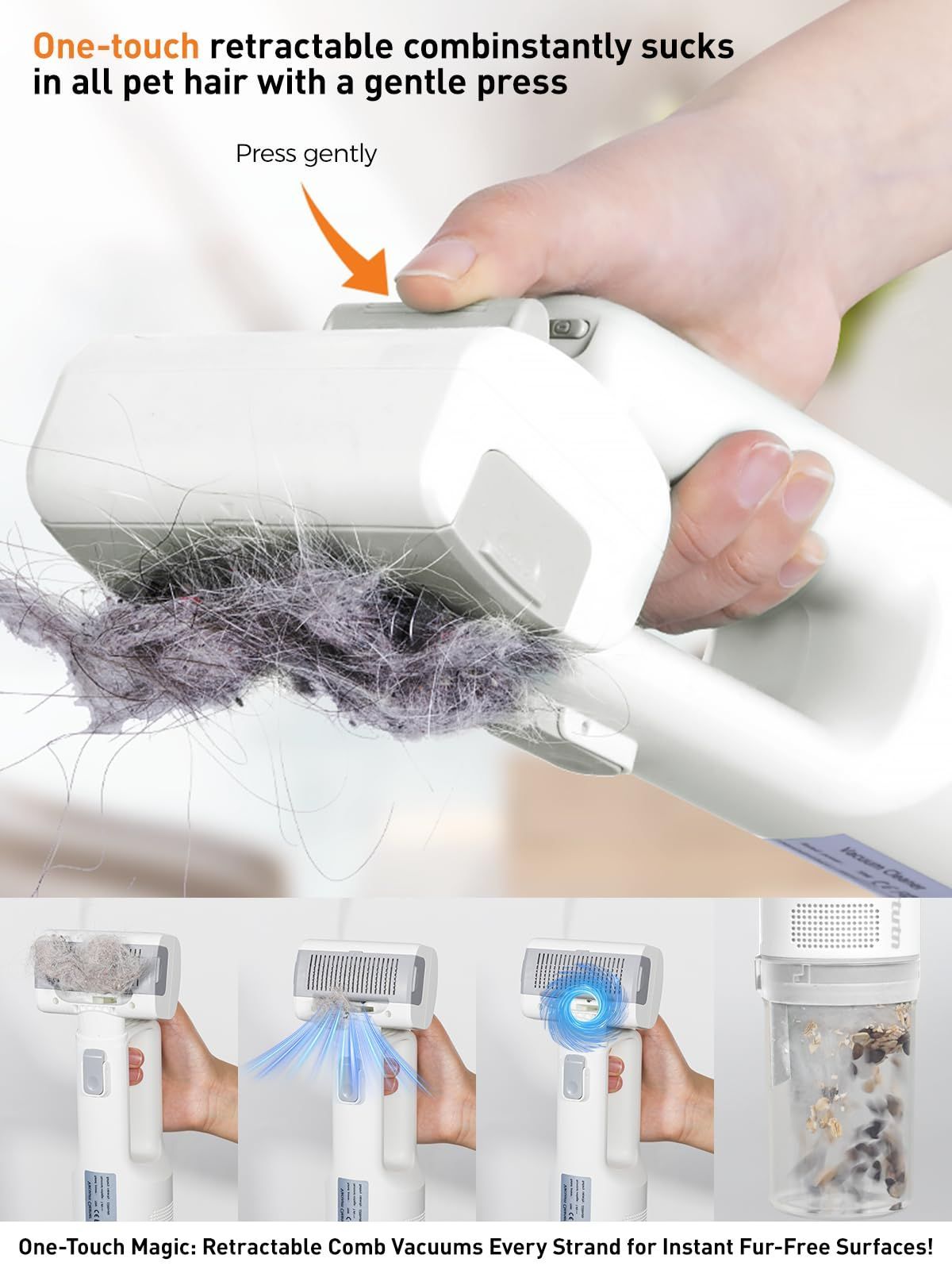 Pet Grooming Vacuum Dog Grooming Vacuum Cat Hair Removal Tool Slicker Brush Set