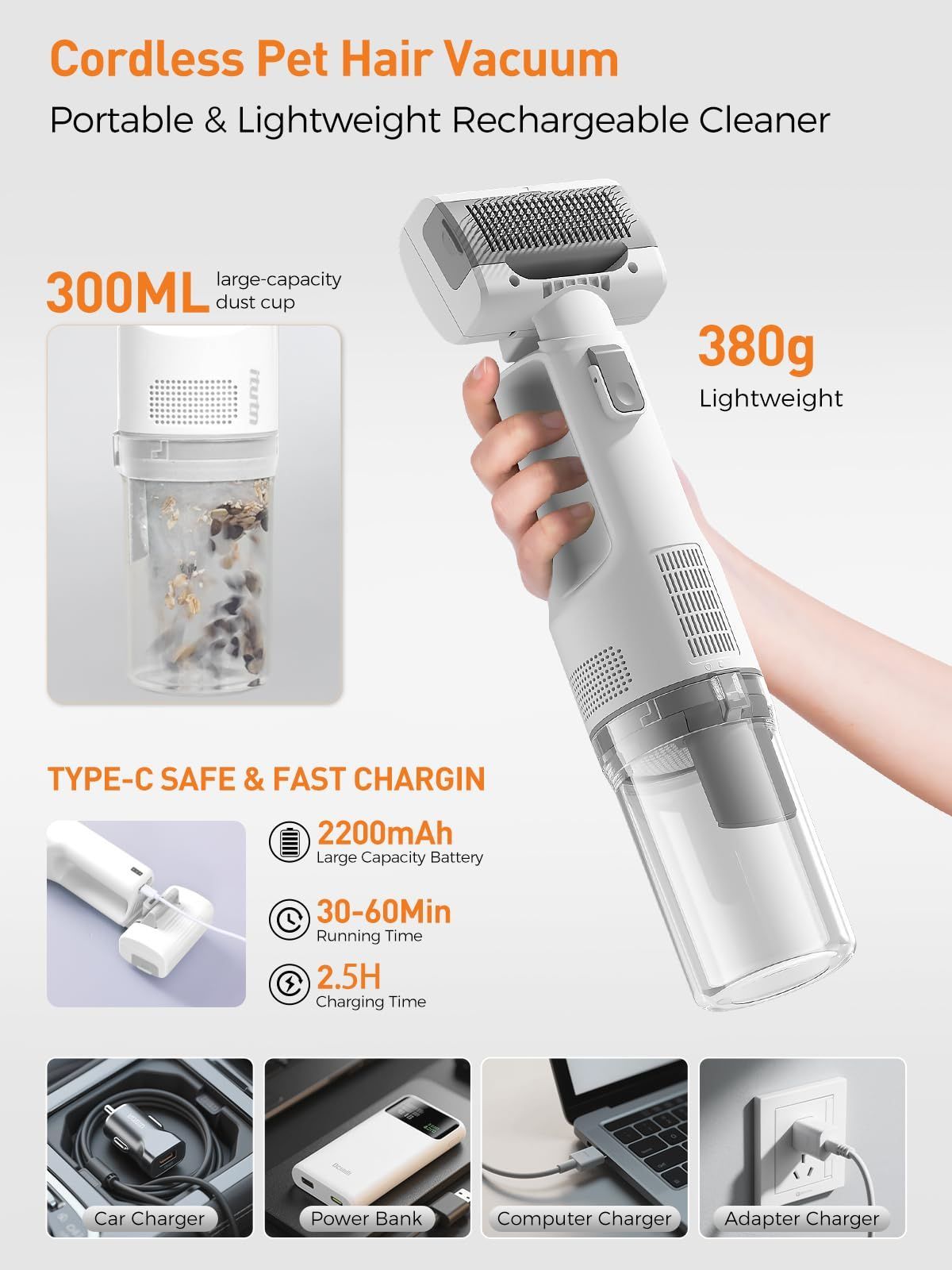 Pet Grooming Vacuum Dog Grooming Vacuum Cat Hair Removal Tool Slicker Brush Set