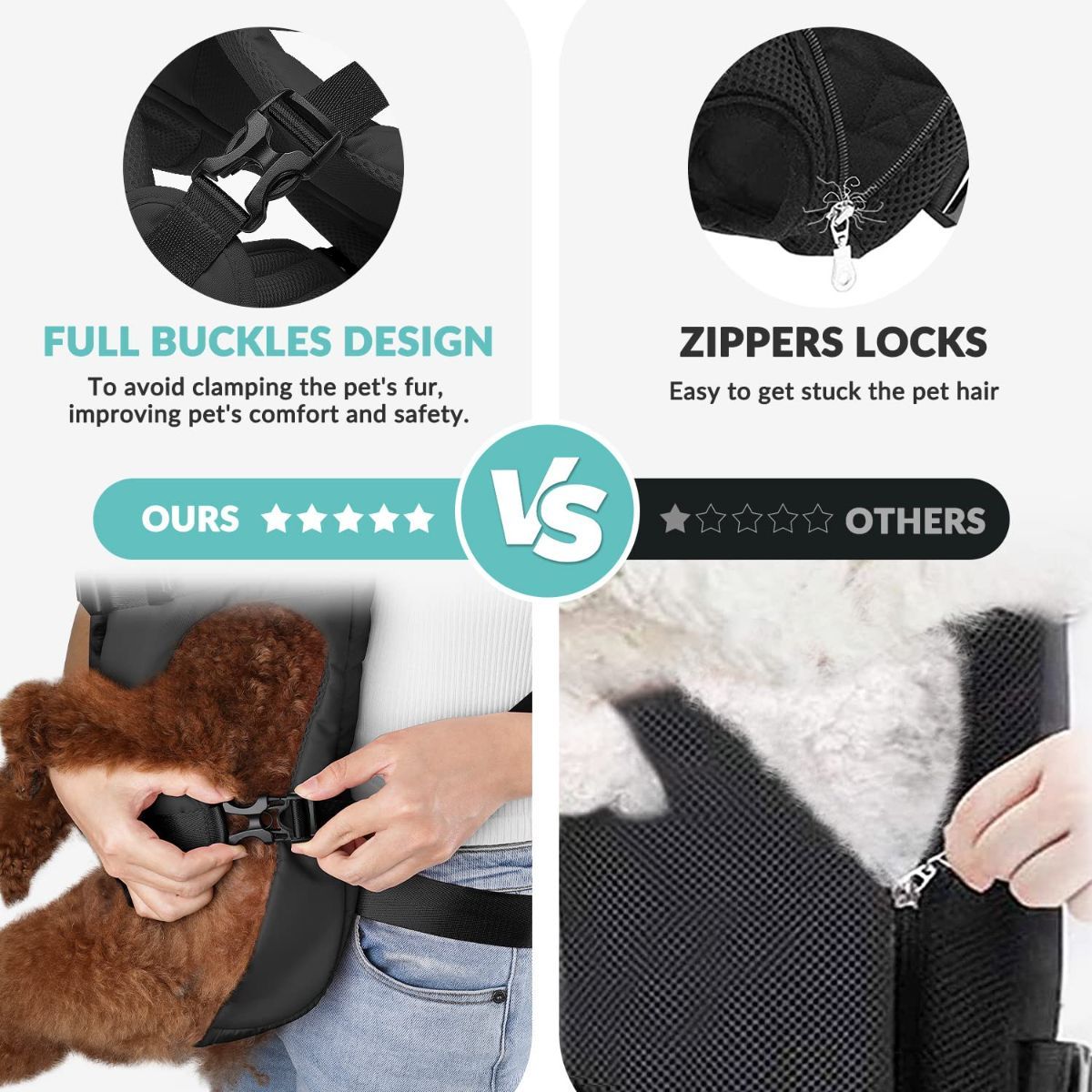 Dog Harness Storage Bags For Dogs Pet Accessories Dog Outdoor Gear High-Quality - Black - Size L