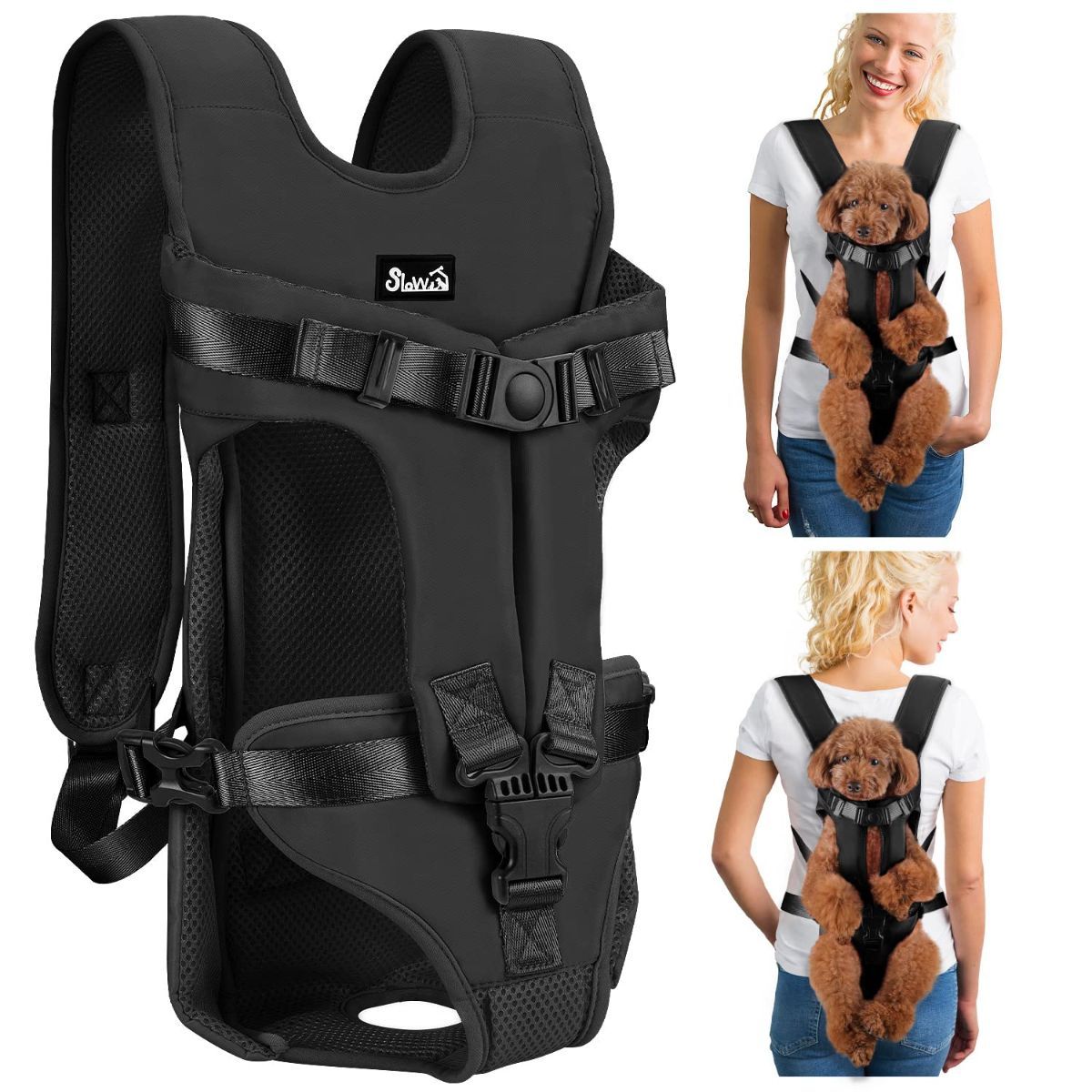 Dog Harness Storage Bags For Dogs Pet Accessories Dog Outdoor Gear High-Quality - Black - Size S