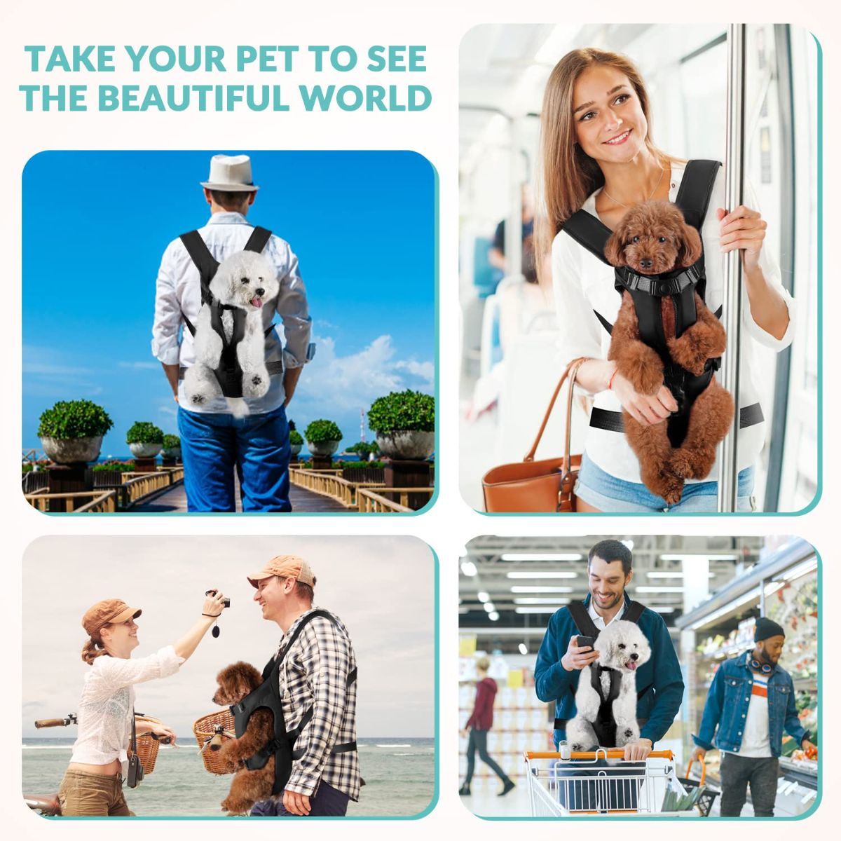 Dog Harness Storage Bags For Dogs Pet Accessories Dog Outdoor Gear High-Quality - Black - Size S