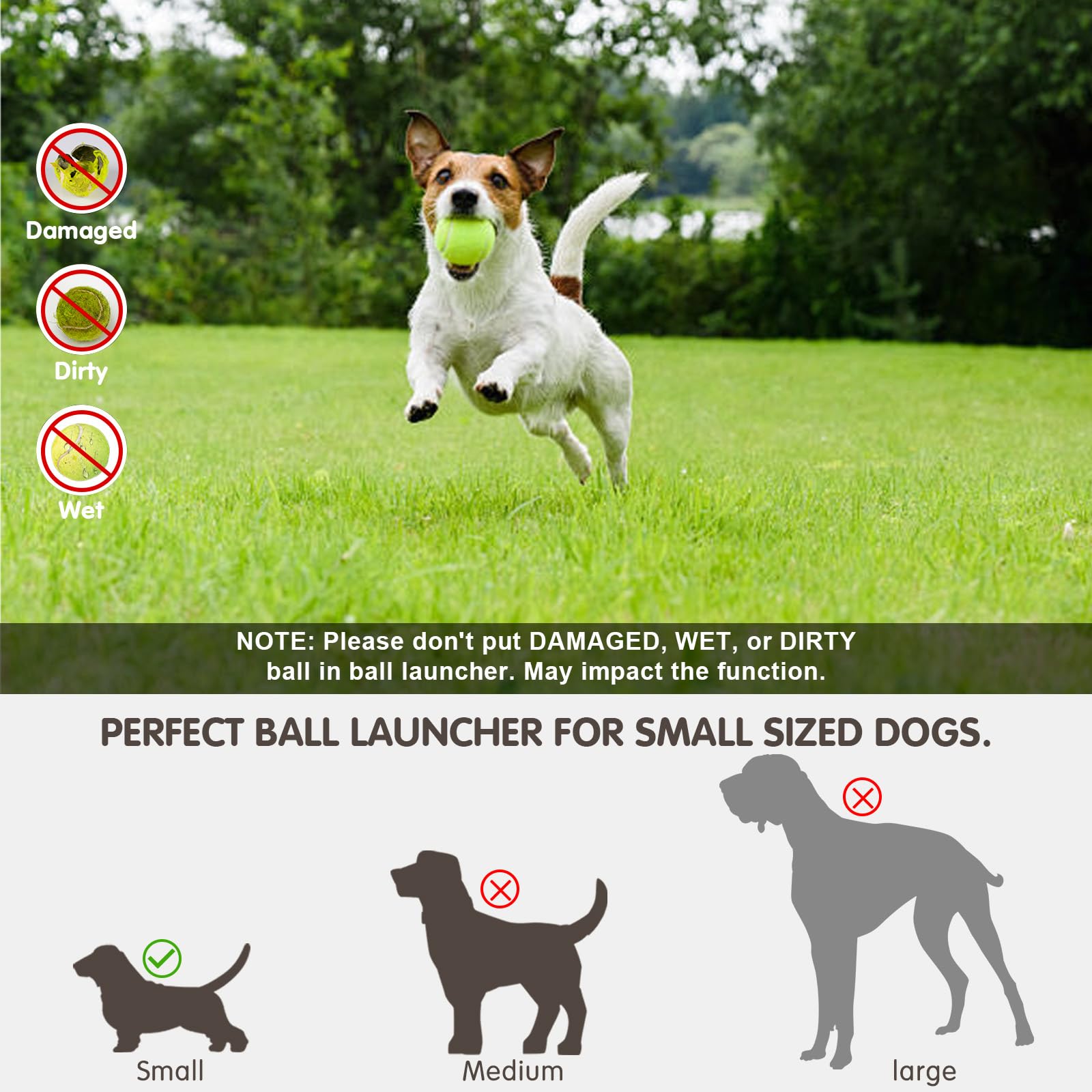 Automatic Dog Ball Launcher with 15 Mini Tennis Balls & Mesh Bag – Rechargeable Pet Toy for Small Dogs, Adjustable Launch Distance, Interactive Play (Orange)