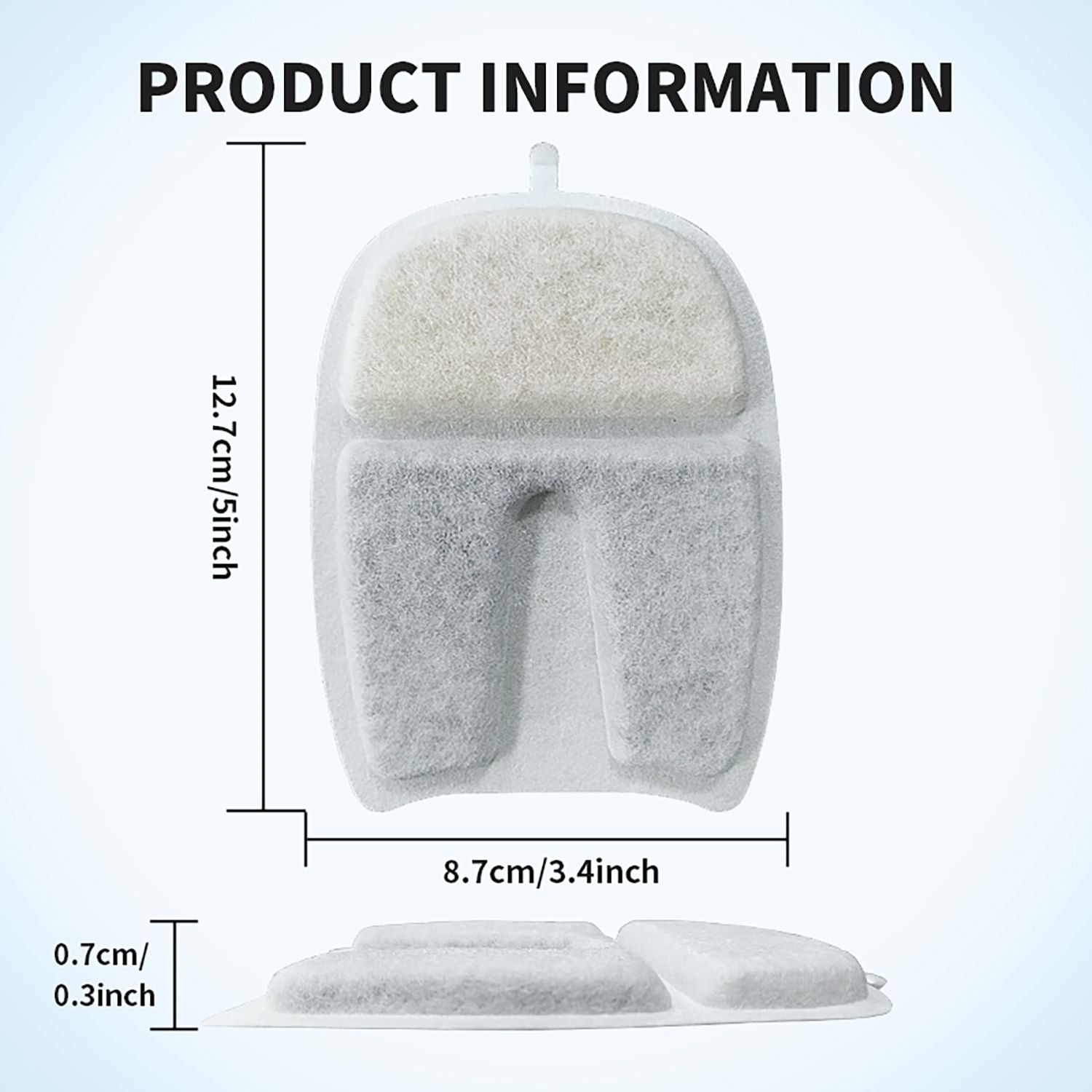 U7 Cat Water Fountain Replacement Filters – 5-Pack | Triple Filtration, BPA-Free